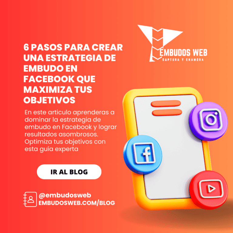 6 pasos para crear una estrategia de embudo en Facebook que maximiza tus objetivos