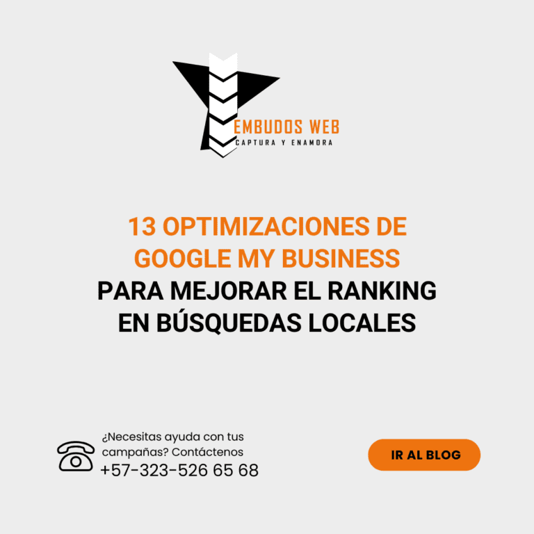 13 Optimizaciones de Google My Business para Mejorar el Ranking en Búsquedas Locales