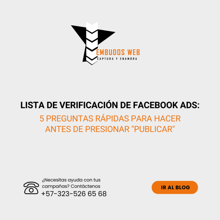 Lista de verificación de Facebook Ads 5 preguntas rápidas para hacer antes de presionar Publicar